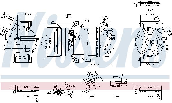 NISSENS 890786 — Kompresor, klimatyzacja