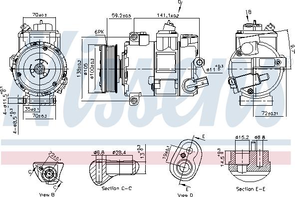 NISSENS 890773 - KOMPRESOR KLIMATYZACJI VW-TRANSPORTER 15-. VW-MULTIVAN 15-. VW-CARAVELLE 15-. VW-CALIFORNIA 15-