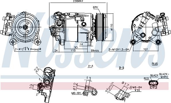 NISSENS 891019 — Kompresor, klimatyzacja