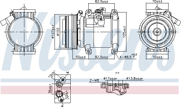 NISSENS 891011 - Sprężarka klimatyzacji sprężająca i cyrkulująca czynnik chłodniczy