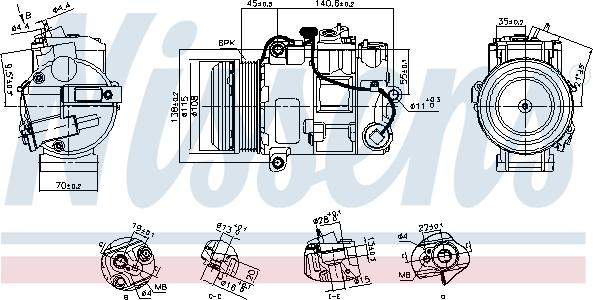 NISSENS 891031 — Kompresor, klimatyzacja