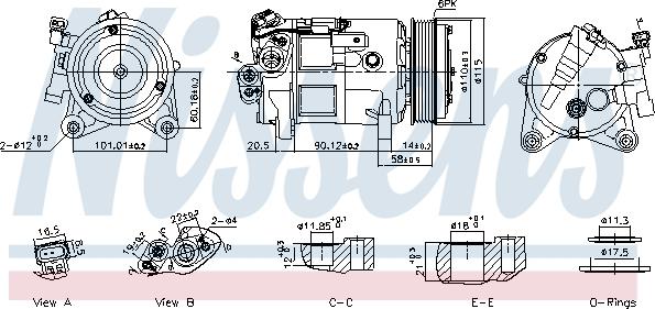 NISSENS 891038 — Kompresor, klimatyzacja