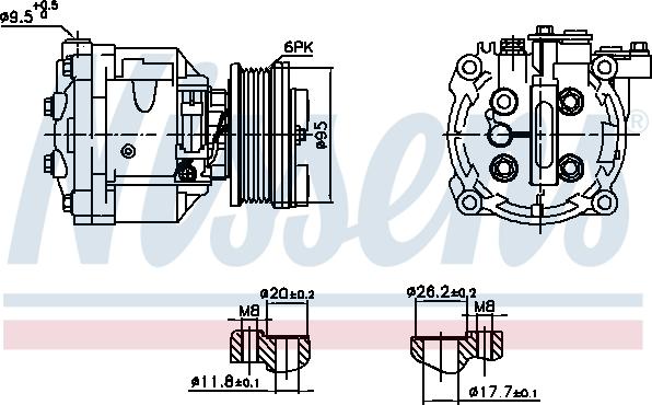 NISSENS 891078 — Kompresor, klimatyzacja