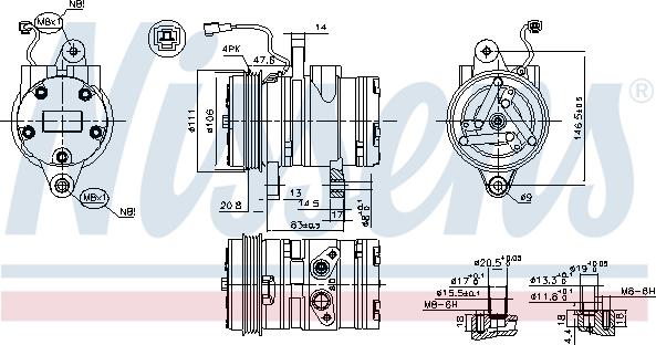 NISSENS 89261 - Kompresor klimatyzacji