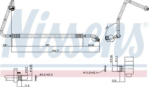 NISSENS 84053 - PRZEWÓD KLIMATYZACJI VW- POLO VI AW1. BZ1. AE1 17-. SKODA SCALA NW1 19-. SKODA FABIA IV PJ3