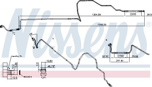 NISSENS 848195 - Przewód klimatyzacji