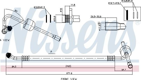 NISSENS 842466 — Przewód niskiego ciśnienia, klimatyzacja