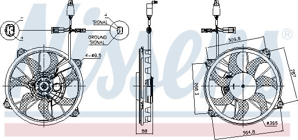 NISSENS 85902 — Wentylator, chłodzenie silnika