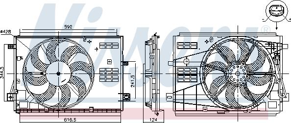 NISSENS 85973 - Wentylator chłodnicy