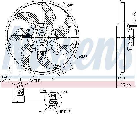 NISSENS 850091 - Wentylator chłodnicy