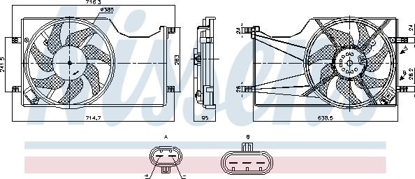 NISSENS 850098 — Wentylator, chłodzenie silnika