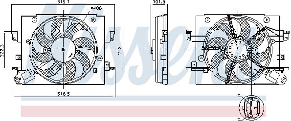 NISSENS 850064 — Wentylator, chłodzenie silnika