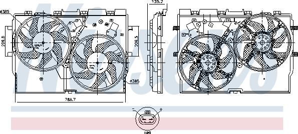 NISSENS 850004 — Wentylator, chłodzenie silnika
