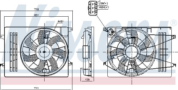 NISSENS 850006 — Wentylator, chłodzenie silnika