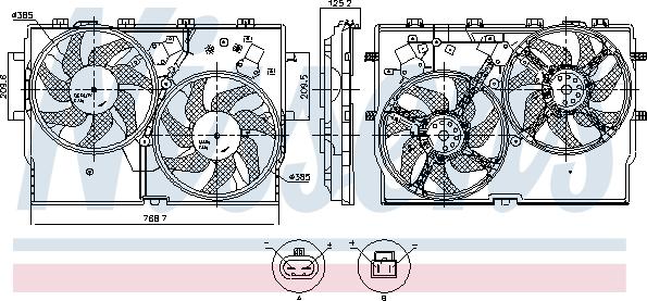 NISSENS 850002 — Wentylator, chłodzenie silnika