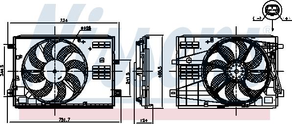 NISSENS 850007 — Wentylator, chłodzenie silnika