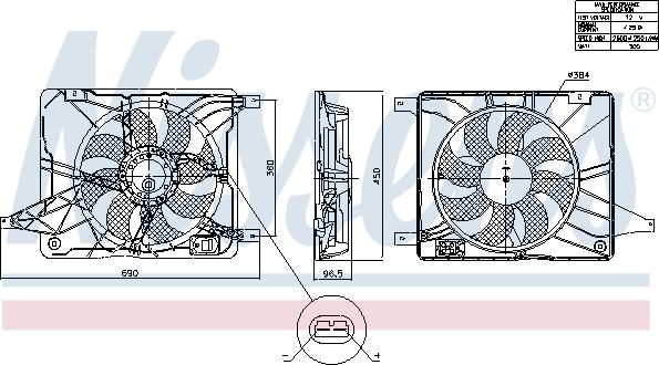 NISSENS 850017 — Wentylator, chłodzenie silnika