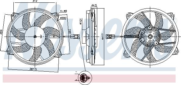 NISSENS 850035 — Wentylator, chłodzenie silnika