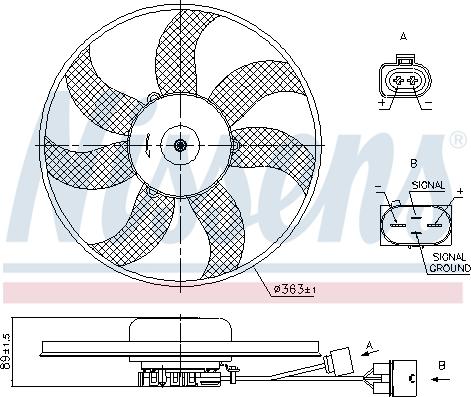 NISSENS 850021 — Wentylator, chłodzenie silnika