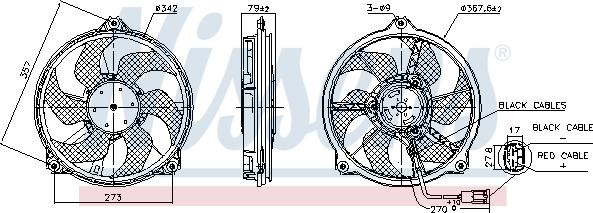 NISSENS 850073 — Wentylator, chłodzenie silnika