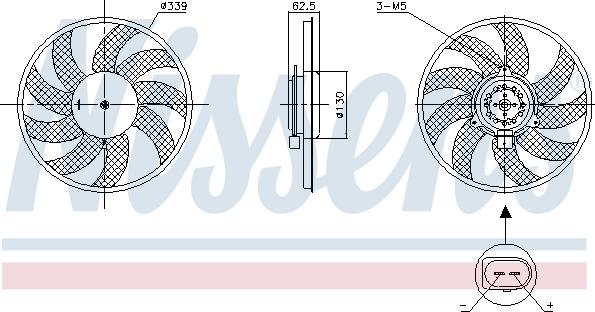 NISSENS 850105 — Wentylator, chłodzenie silnika