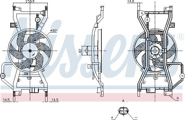 NISSENS 850136 — Wentylator, chłodzenie silnika