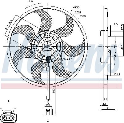NISSENS 85805 - WENTYLATOR CHLOD. VW-TRANSPORTER T5 03-