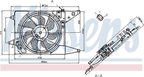 NISSENS 85710 — Wentylator, chłodzenie silnika