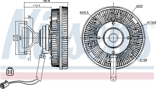 NISSENS 86143 — Sprzęgło, wentylator chłodzenia