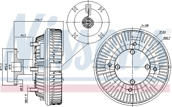 NISSENS 86226 — Sprzęgło, wentylator chłodzenia