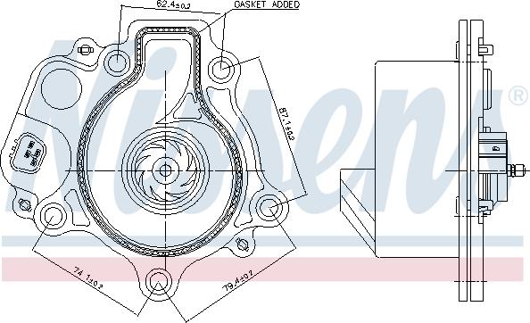 NISSENS 831074 - POMPA WODNA YARIS 1.5 12-