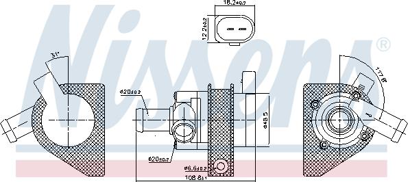 NISSENS 831071 - POMPA CYRKULACJI WODY AUDI A4 1.8 07-12