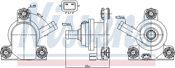 NISSENS 831078 - POMPA CYRKUL.WODY PRIUS 03-
