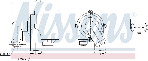 NISSENS 831072 - POMPA CYRKUL.WODY VW 1.6-2.0TDI 09-