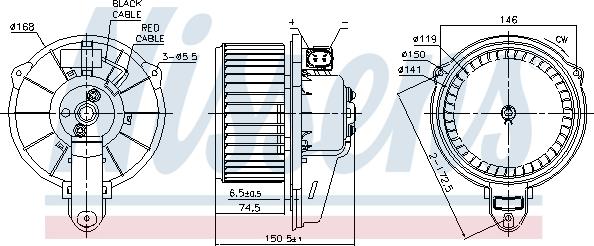 NISSENS 87477 - WENTYLATOR NAGRZ.AUDI A6 97-
