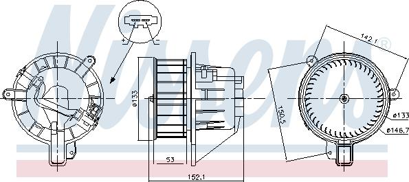 NISSENS 87546 — Wentylator wewnętrzny