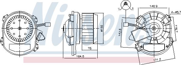 NISSENS 87551 - WENTYLATOR NAGRZ.MB KLASA A W176 12-18