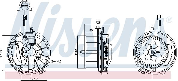 NISSENS 87524 — Wentylator wewnętrzny
