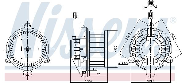 NISSENS 87579 — Wentylator wewnętrzny