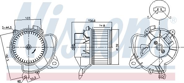 NISSENS 87574 — Wentylator wewnętrzny