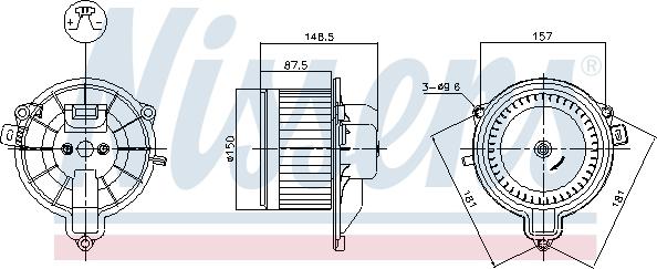 NISSENS 87572 — Wentylator wewnętrzny