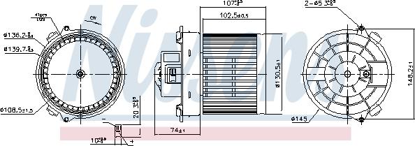 NISSENS 87654 — Wentylator wewnętrzny