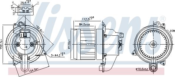 NISSENS 87609 — Wentylator wewnętrzny