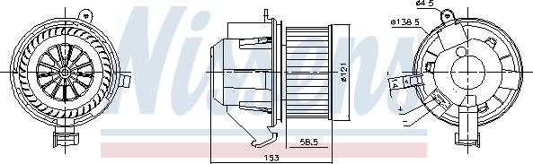 NISSENS 87607 — Wentylator wewnętrzny