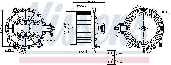NISSENS 87616 — Wentylator wewnętrzny