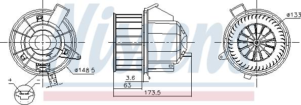 NISSENS 87617 — Wentylator wewnętrzny