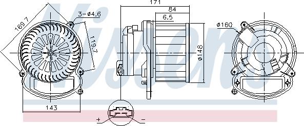 NISSENS 87635 — Wentylator wewnętrzny