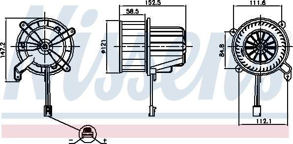 NISSENS 87621 — Wentylator wewnętrzny