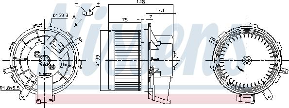 NISSENS 87675 — Wentylator wewnętrzny