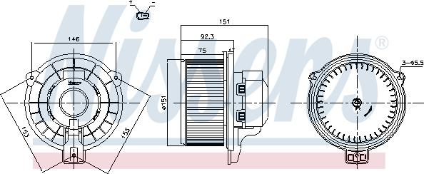 NISSENS 87821 - Dmuchawa
